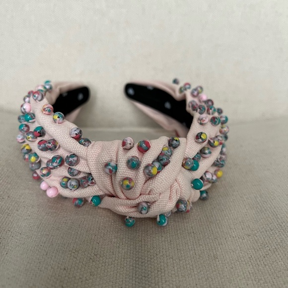 Lele Sadoughi Pastel Pink Confetti Bead Headband main image 4